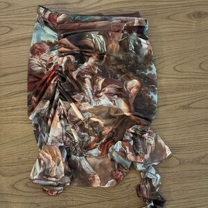 SHEIN Artistic Print Skirt - Multicolor